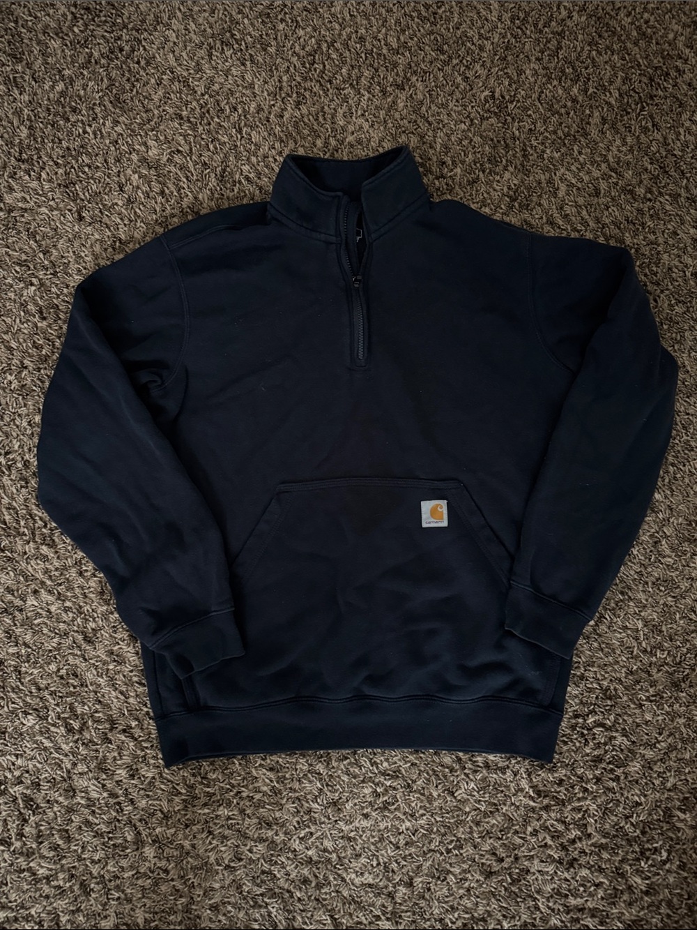 Carhartt Men’s Navy Half-Zip Sweatshirt